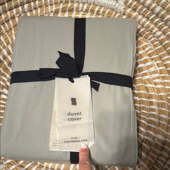 West Elm Gray Duvet Cover Modern Bedding